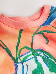 Pink Licence Elizabeth Power Printed Vase Cotton Sweatshirt - Image 8 of 9