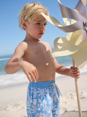 Blue Printed Swim Shorts (3mths-7yrs) - Image 4 of 4