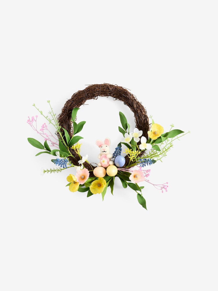Spring Floral Easter Bunny Egg Wreath - Bild 4 von 4