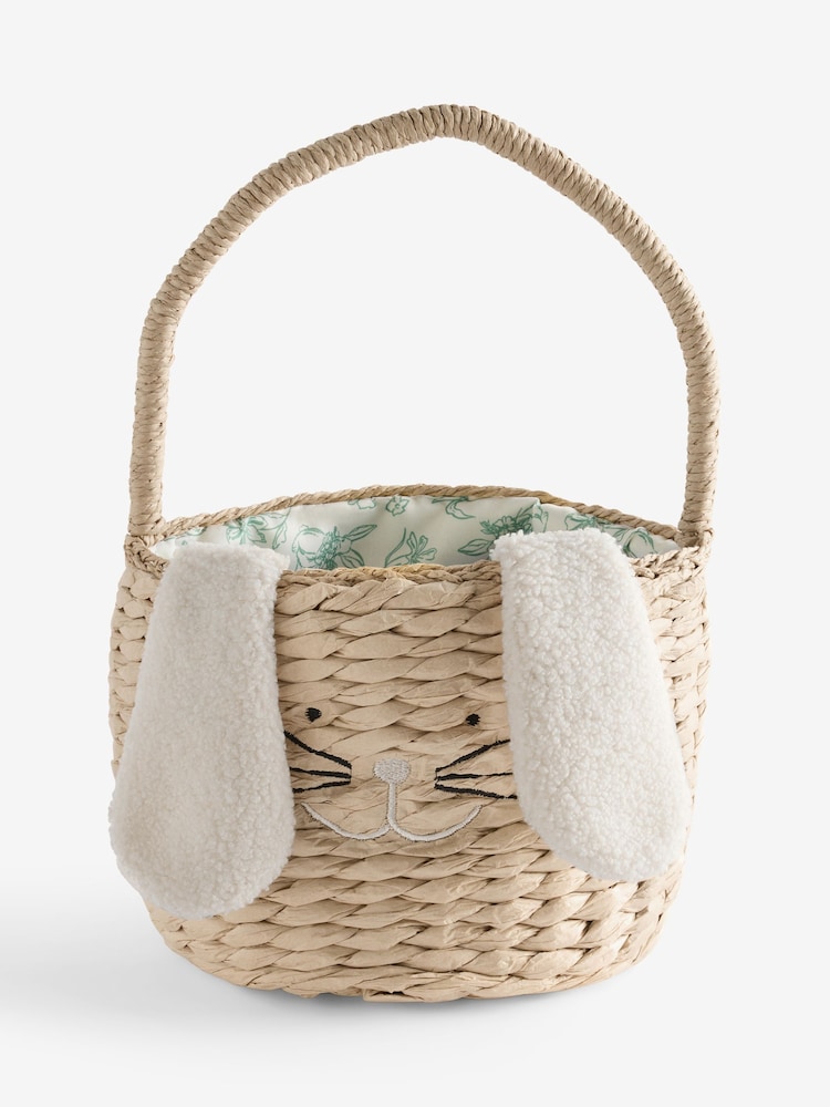 Natural Bunny Woven Paper Treasure Hunt Treat Basket - Image 1 of 3