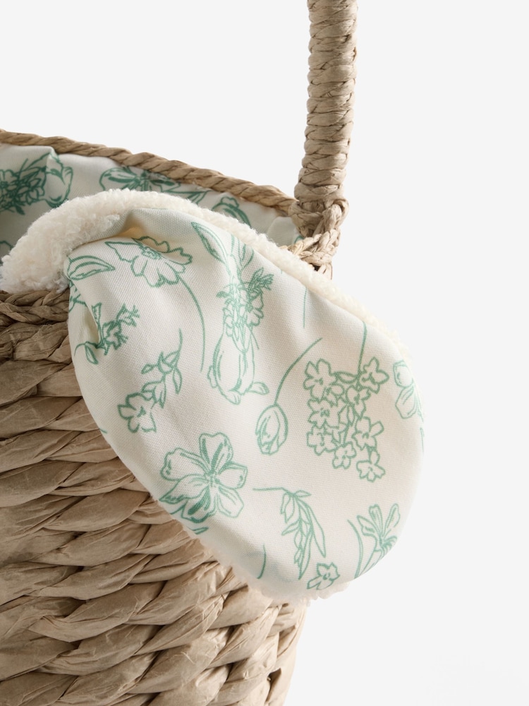 Natural Bunny Woven Paper Treasure Hunt Treat Basket - Image 3 of 3