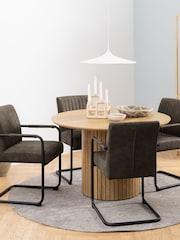 Actona Grey Adele Dining Chair Set of 2 - Image 1 of 6