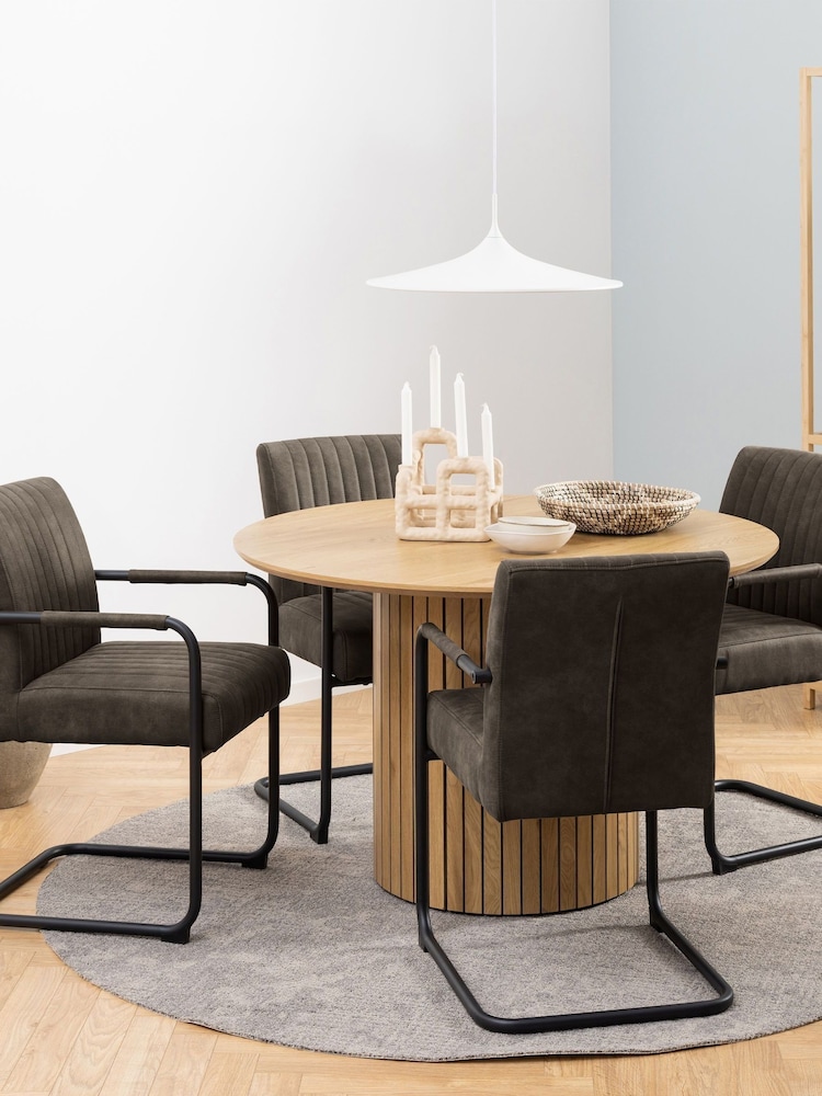 Actona Grey Adele Dining Chair Set of 2 - Image 1 of 6