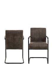 Actona Grey Adele Dining Chair Set of 2 - Image 3 of 6