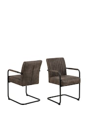 Actona Grey Adele Dining Chair Set of 2 - Image 4 of 6
