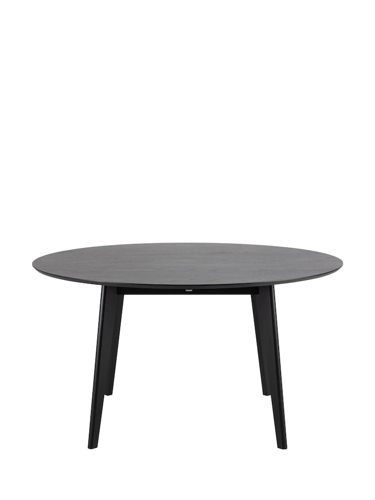 Actona Black Roxby 4 Seater Round Dining Table - Image 6 of 6