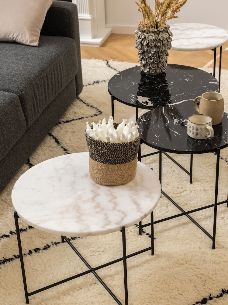 Actona White Medium Avila Side Table - Image 1 of 6