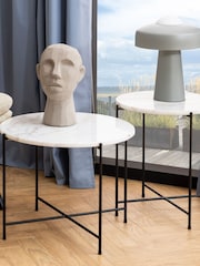 Actona White Medium Avila Side Table - Image 4 of 6
