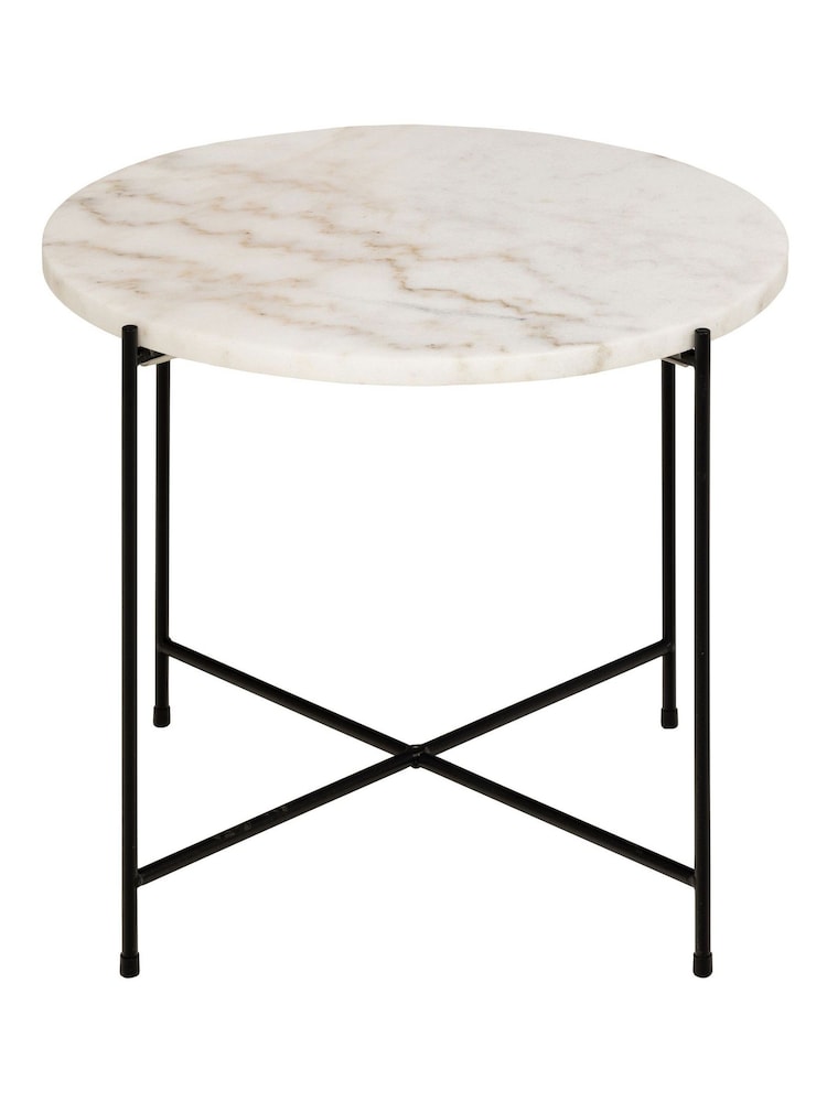 Actona White Medium Avila Side Table - Image 6 of 6