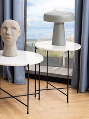 Actona White Small Avila Side Table - Image 3 of 6