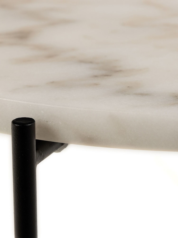 Actona White Small Avila Side Table - Image 6 of 6
