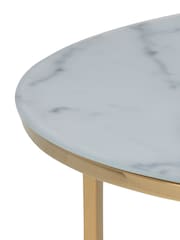 Actona White Alisma Round Coffee Table - Image 5 of 6