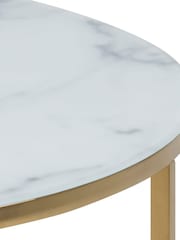Actona White Alisma Round Coffee Table - Image 5 of 5