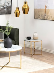 Actona White Alisma Round Side Table - Image 1 of 5