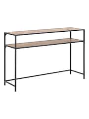Actona Oak Seaford Metal Console Table - Image 3 of 6