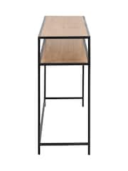 Actona Oak Seaford Metal Console Table - Image 5 of 6