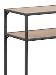 Actona Oak Seaford Metal Console Table - Image 6 of 6