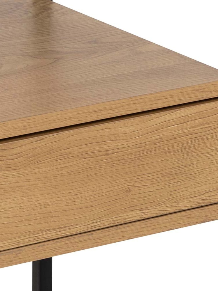 Actona Black Oak Randolf Square Bedside Table with 1 Drawer - Image 6 of 6