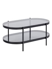 Actona Black Bayonne Oval Coffee Table Top - Image 4 of 5