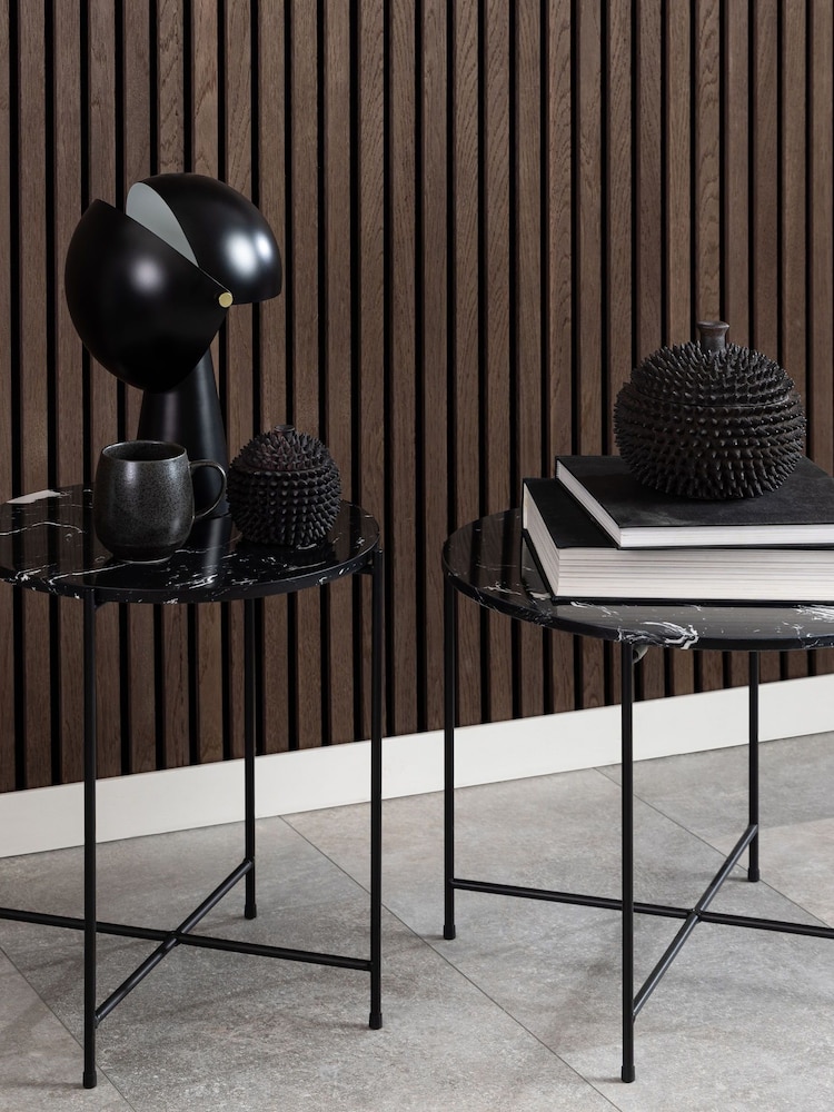 Actona Black Small Avila Side Table - Image 2 of 6