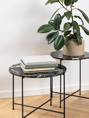 Actona Black Small Avila Side Table - Image 4 of 6