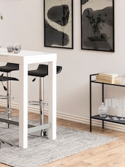 Actona Black Seaford Metal Serving Trolley with Glass Top - Image 2 of 6