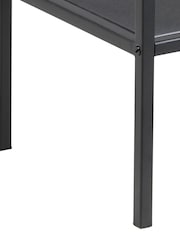 Actona Black Seaford Metal Serving Trolley with Glass Top - Image 6 of 6