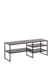 Actona Black Seaford Metal Open TV Unit - Image 3 of 6