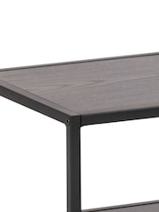 Actona Black Seaford Metal Open TV Unit - Image 6 of 6