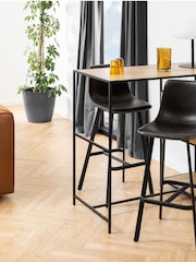Actona Black Oregon Bar Chair Set of 2 - Image 1 of 6