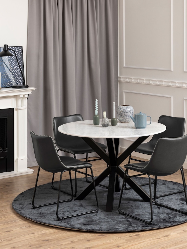 Actona Set of 2 Black I_Oregon Dining Chairs - Image 1 of 5