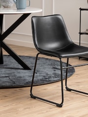 Actona Set of 2 Black I_Oregon Dining Chairs - Image 2 of 5