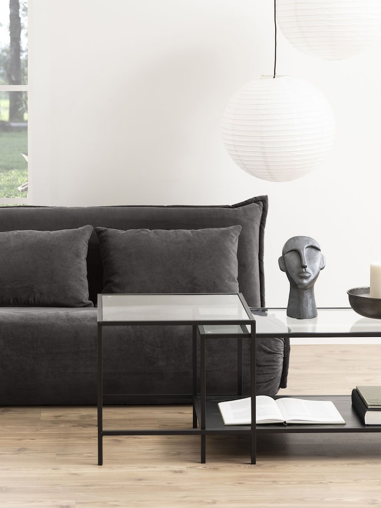 Actona Black Seaford Metal Coffee Table Set - Image 1 of 6 Actona Black Seaford Metal Coffee Table Set - Image 1 of 6