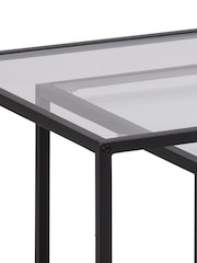 Actona Black Seaford Metal Coffee Table Set - Image 6 of 6