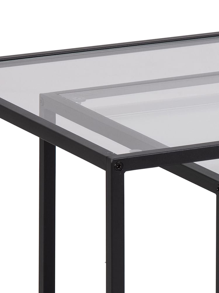 Actona Black Seaford Metal Coffee Table Set - Image 6 of 6