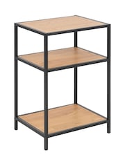 Actona Black Oak Seaford Metal Bedside Table - Image 2 of 3