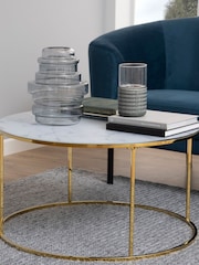Actona White Bolton Round Coffee Table - Image 2 of 5