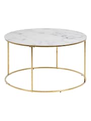 Actona White Bolton Round Coffee Table - Image 3 of 5