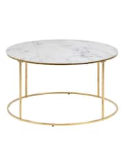 Actona White Bolton Round Coffee Table - Image 4 of 5