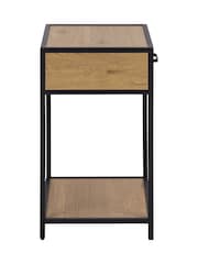 Actona Black Oak Seaford Bedside Table with 1 Drawer - Image 5 of 6