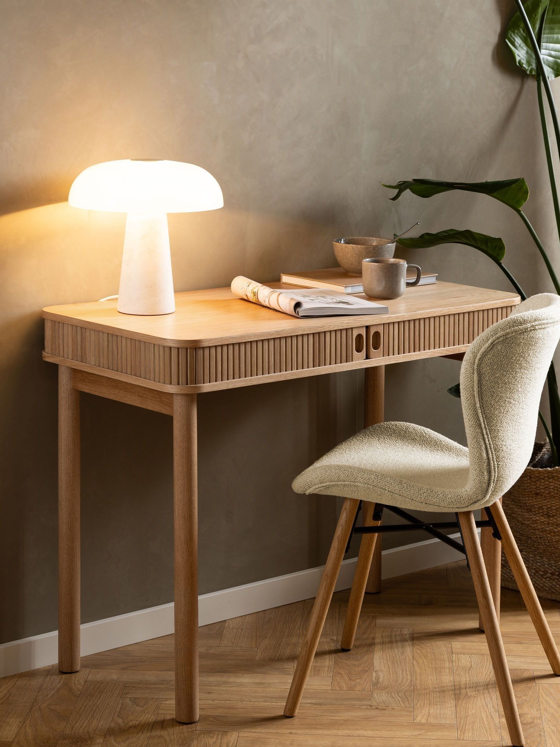 Furniture To Go - Oak Office Desk - 2 Shelf - Sliding Door - Image 6