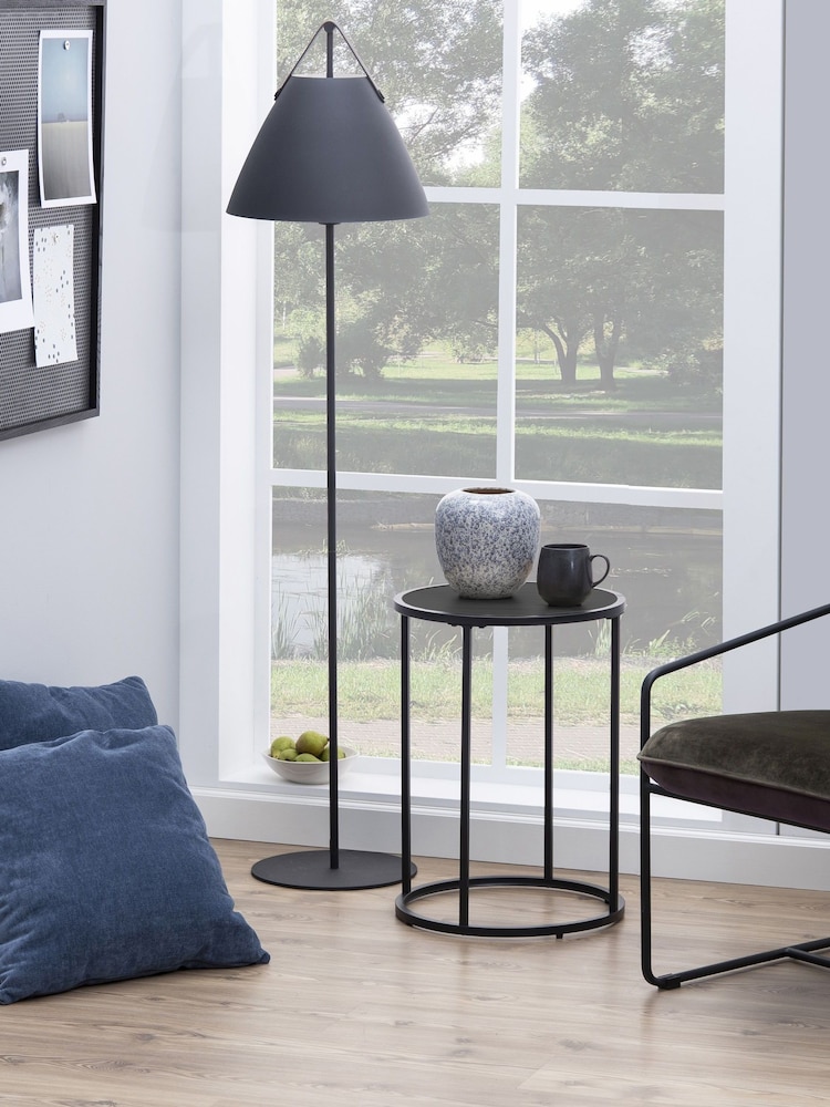 Actona Black Seaford Metal Small Round Side Table - Image 1 of 6