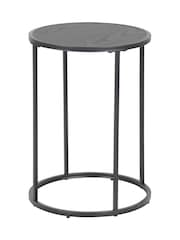 Actona Black Seaford Metal Small Round Side Table - Image 2 of 6
