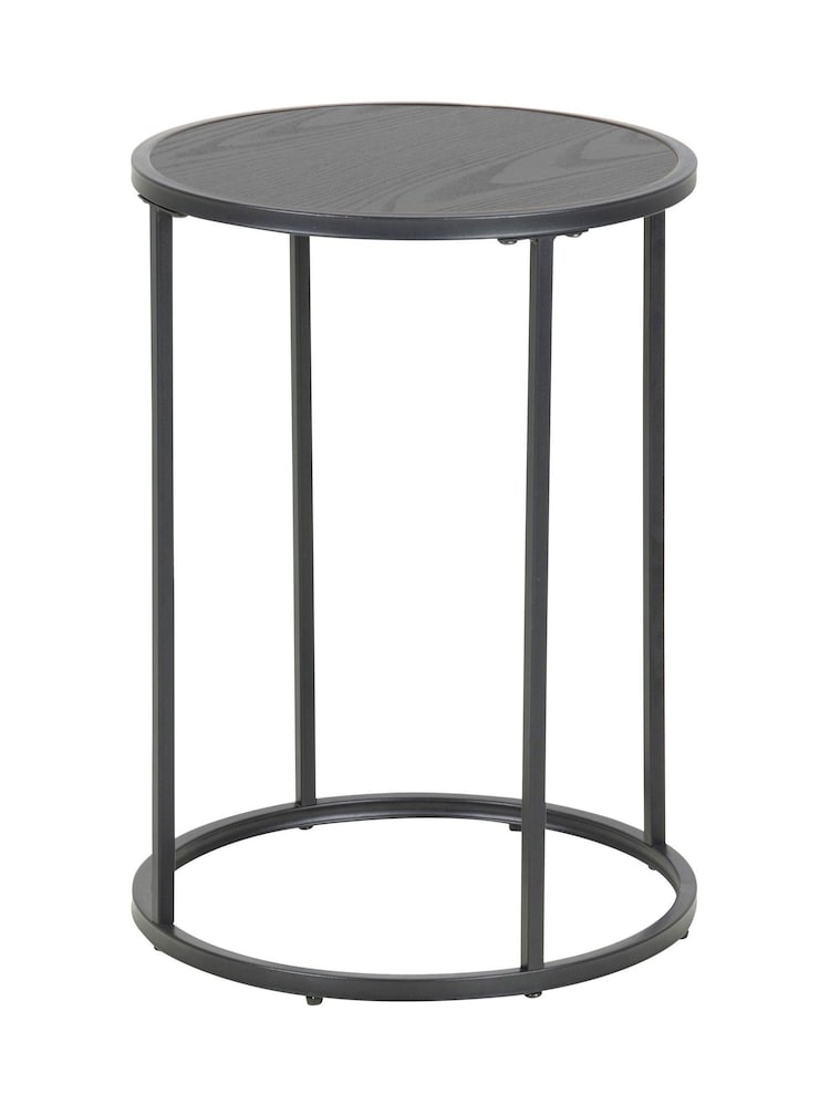 Actona Black Seaford Metal Small Round Side Table - Image 2 of 6