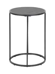 Actona Black Seaford Metal Small Round Side Table - Image 3 of 6