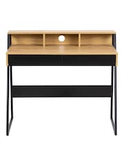 Actona Black Oak Reece 1 Drawer Office Desk - Image 5 of 6
