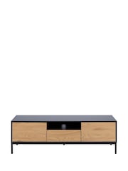 Actona Black Seaford TV Unit 2 Doors 1 Drawer - Image 3 of 6