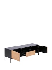Actona Black Seaford TV Unit 2 Doors 1 Drawer - Image 5 of 6