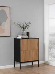 Actona Black Oak Seaford 4 Door Sideboard - Image 1 of 6