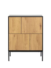 Actona Black Oak Seaford 4 Door Sideboard - Image 3 of 6